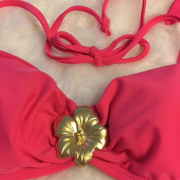 🌴 BEAUTIFUL Xhilaration Hot Pink Bikini Top - Picture 2 of 3